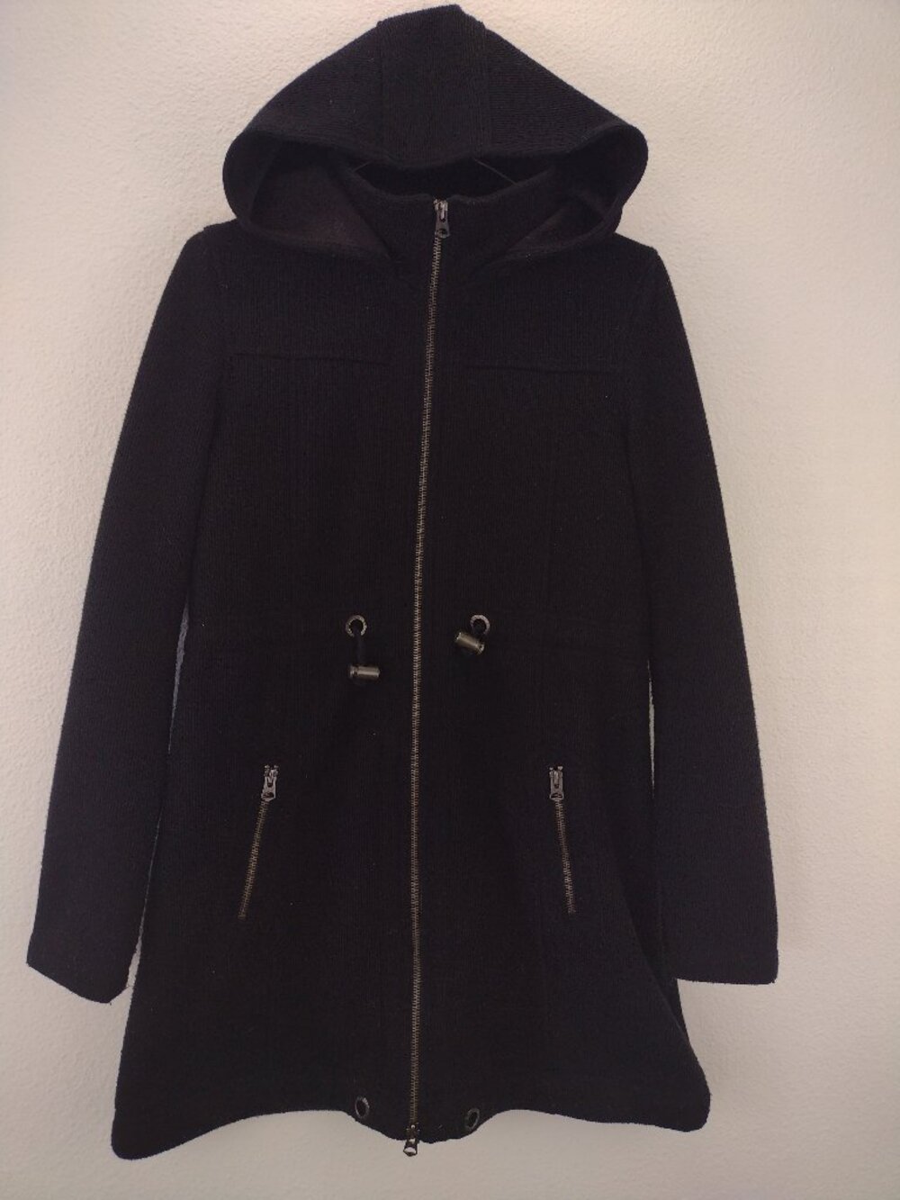 Armani Exchange A/X Men's Coat Jacket Black Medium Ribbed Warm